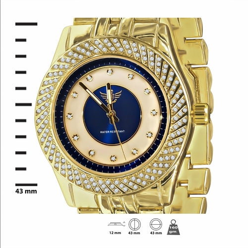 SHELLAC HIP HOP METAL WATCH GOLD