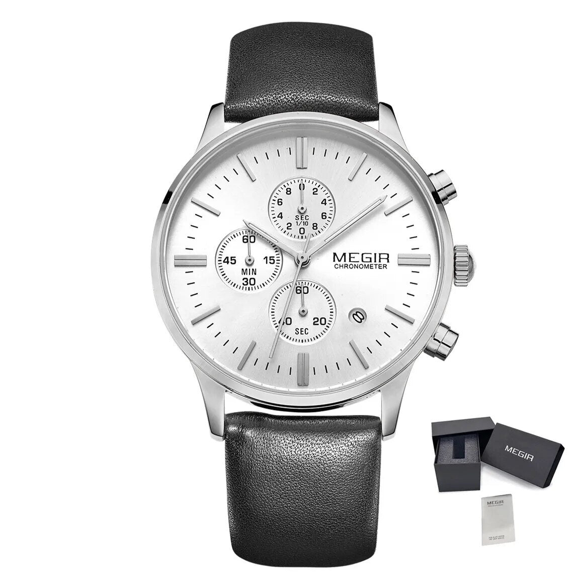 Sport Watch for Men Luxury Waterproof Quartz Clock Leather Wristwatch Luminous Military Watches