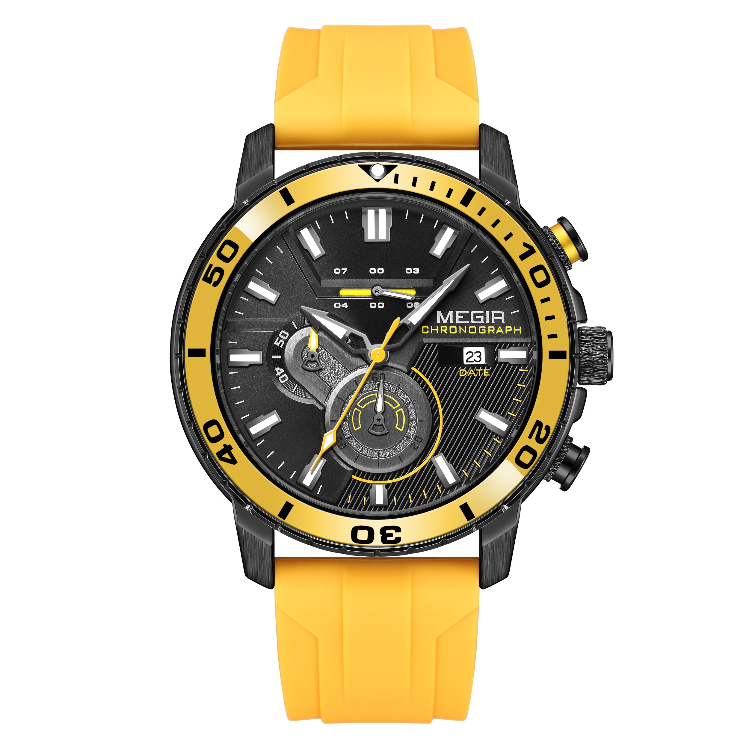 Luxury Military Watches for Men Fashion Sport Quartz Wristwatch Waterproof Silicone Band Male Clock Chronograph with Date