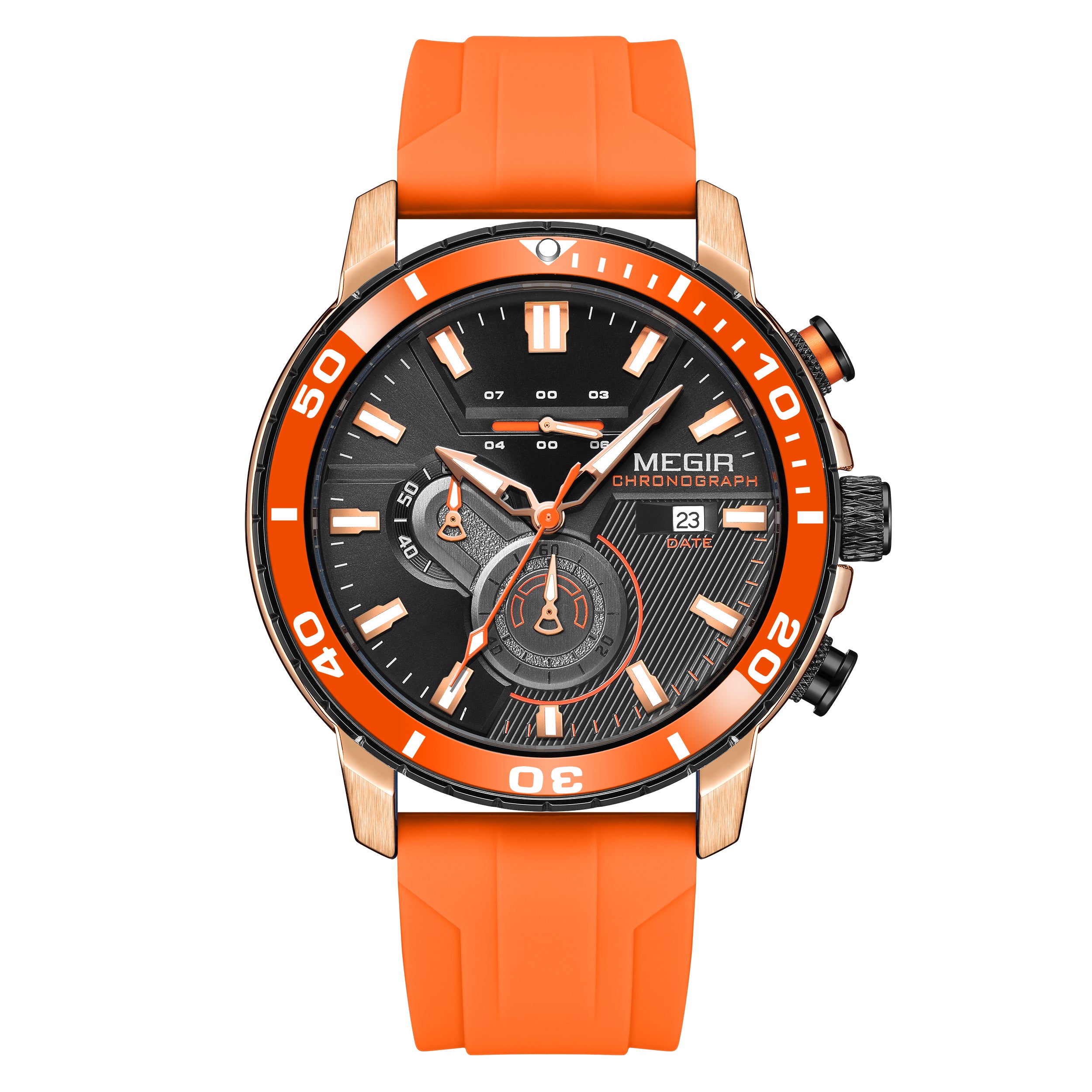 Luxury Military Watches for Men Fashion Sport Quartz Wristwatch Waterproof Silicone Band Male Clock Chronograph with Date