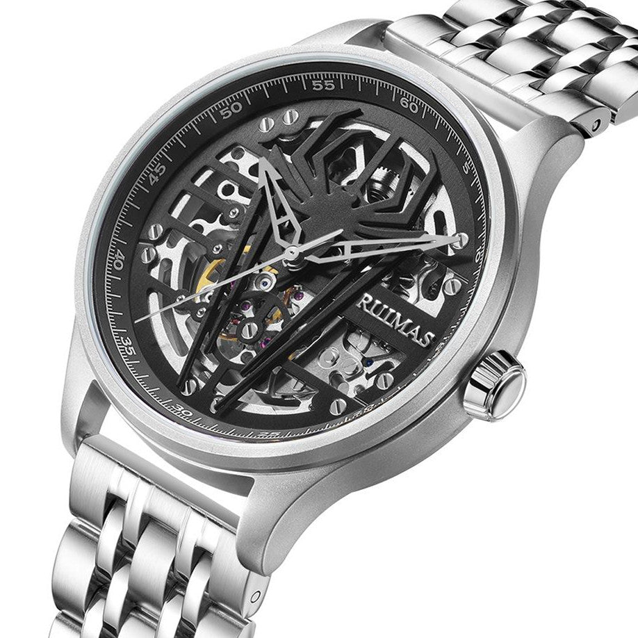Mechanical Chronograph Clock Stainless Steel Casual  Business Watch