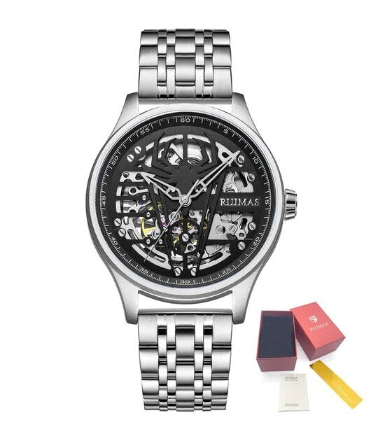 Mechanical Chronograph Clock Stainless Steel Casual  Business Watch
