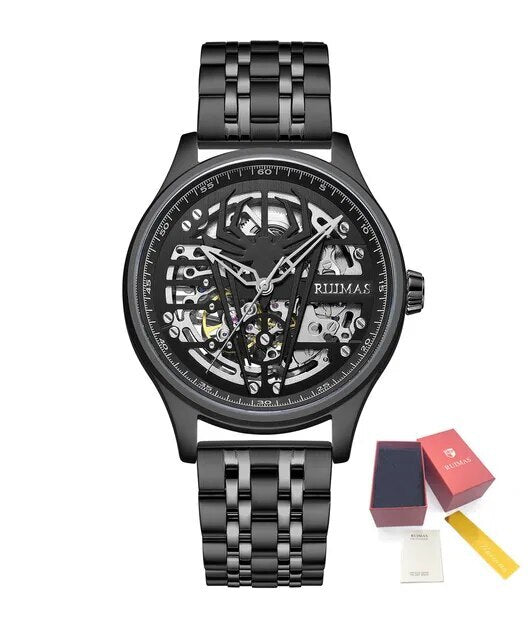 Mechanical Chronograph Clock Stainless Steel Casual  Business Watch