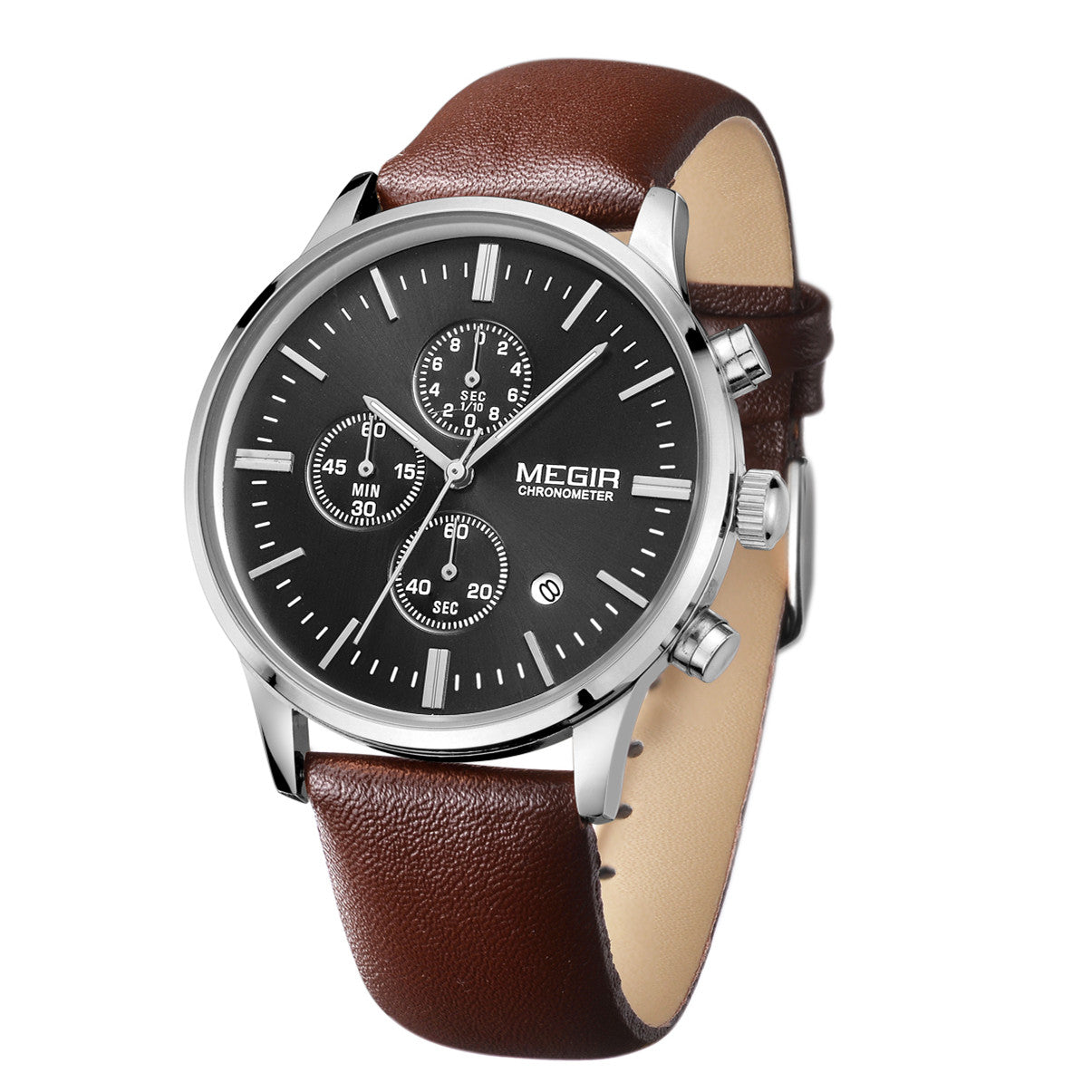 Sport Watch for Men Luxury Waterproof Quartz Clock Leather Wristwatch Luminous Military Watches