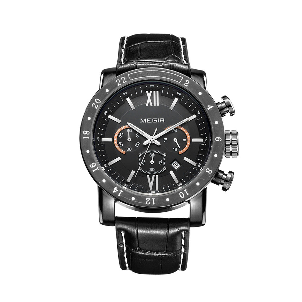Luxury Men's Business Watches Chronograph Waterproof Stainless Steel Quartz Watch
