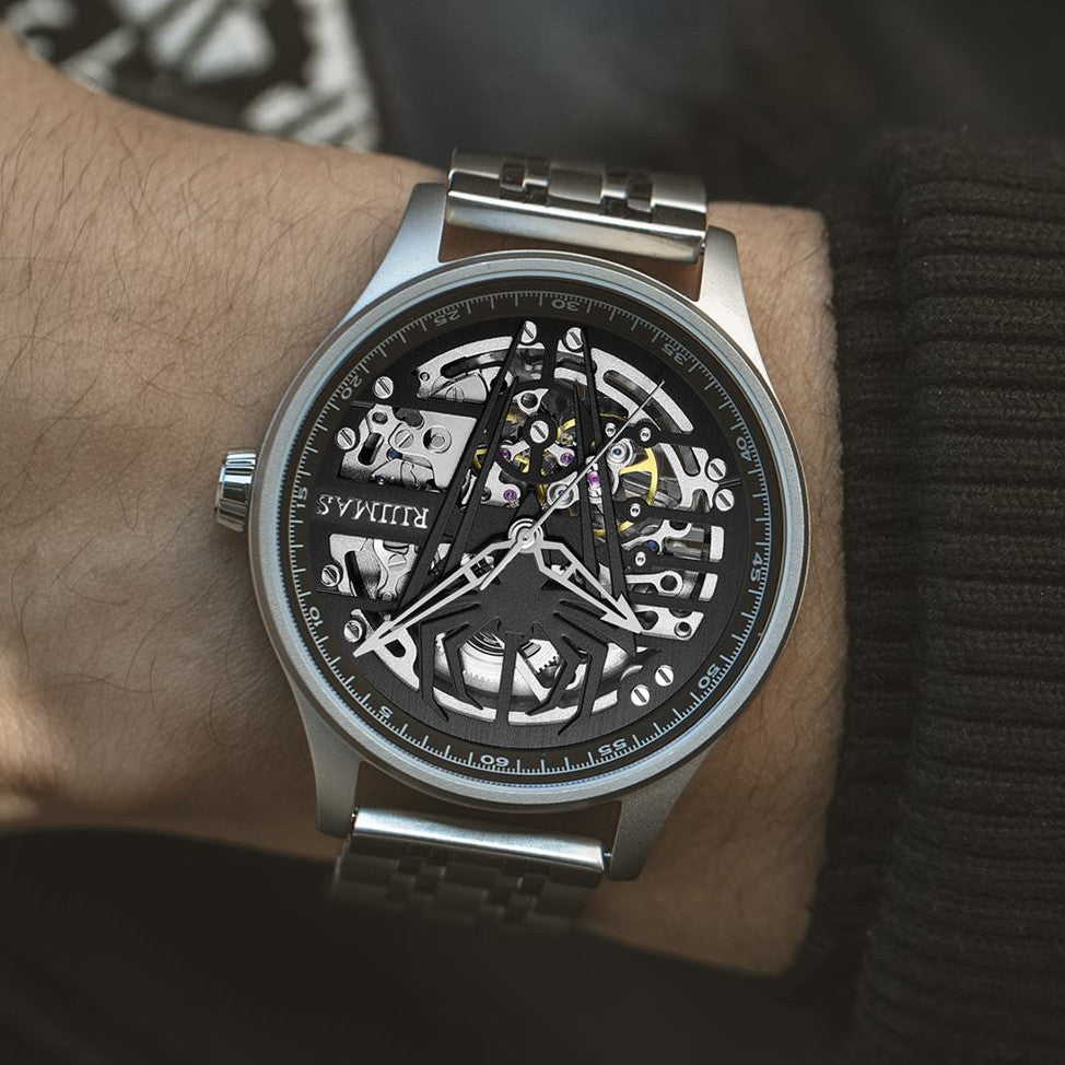Mechanical Chronograph Clock Stainless Steel Casual  Business Watch