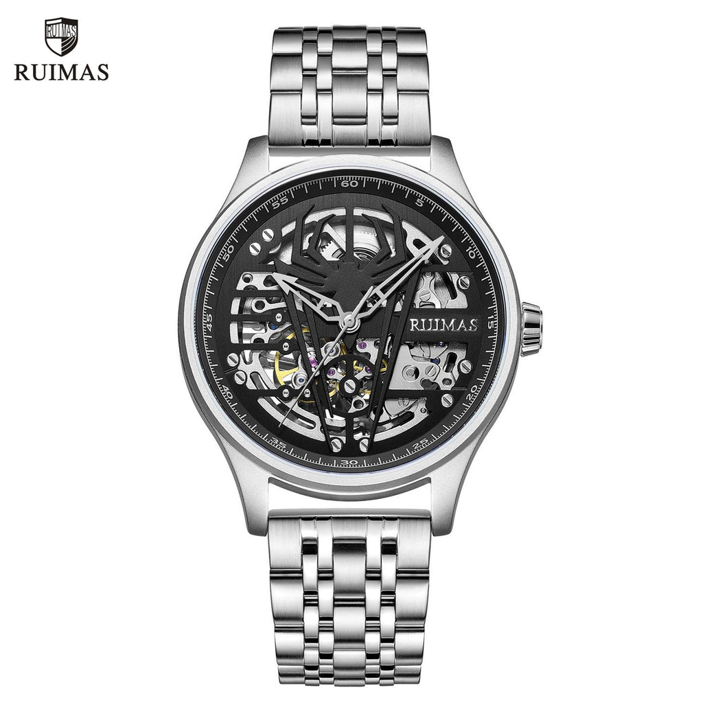 Mechanical Chronograph Clock Stainless Steel Casual  Business Watch