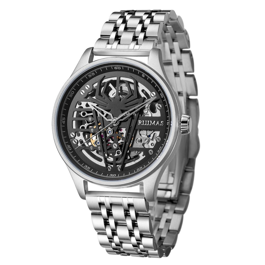 Mechanical Chronograph Clock Stainless Steel Casual  Business Watch