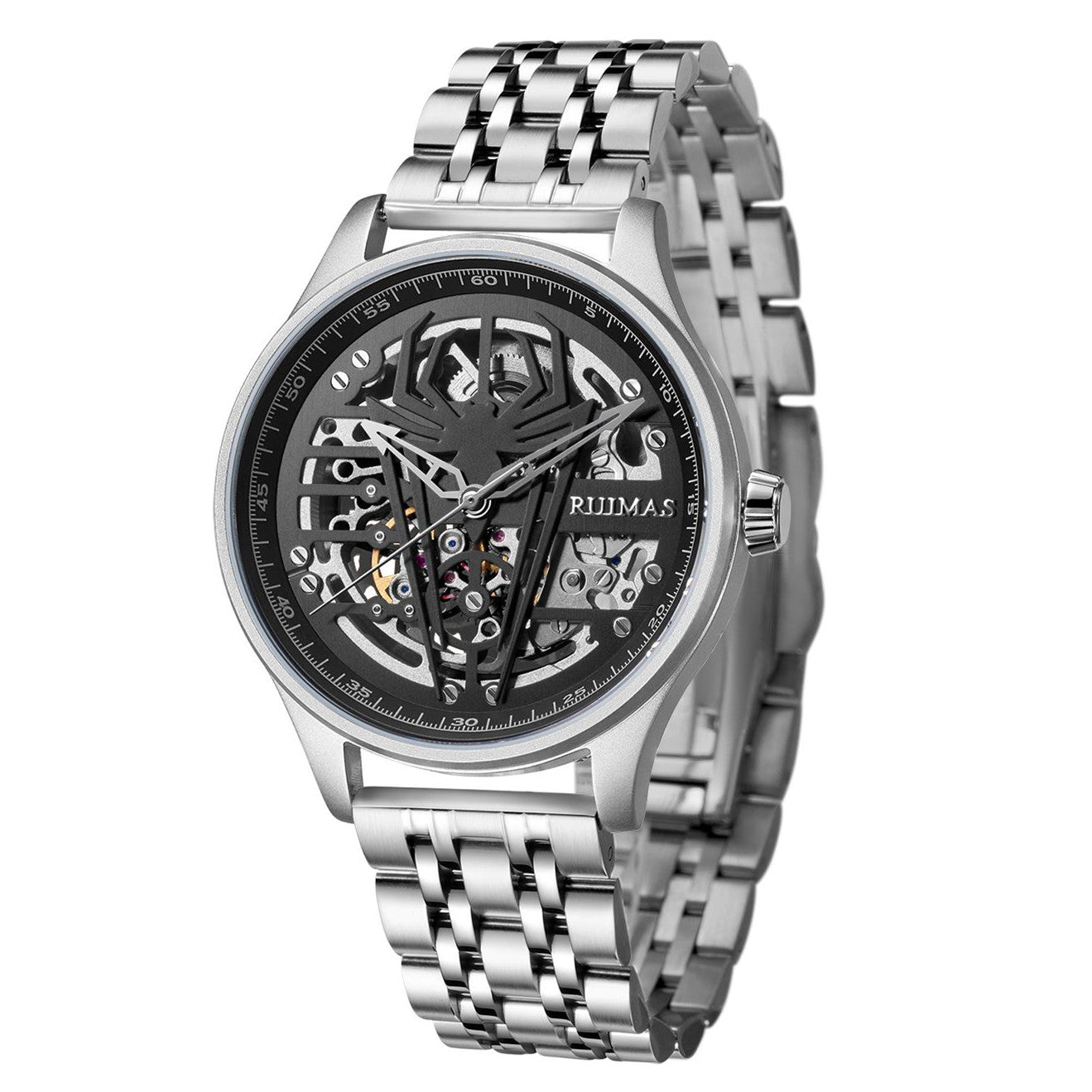Mechanical Chronograph Clock Stainless Steel Casual  Business Watch