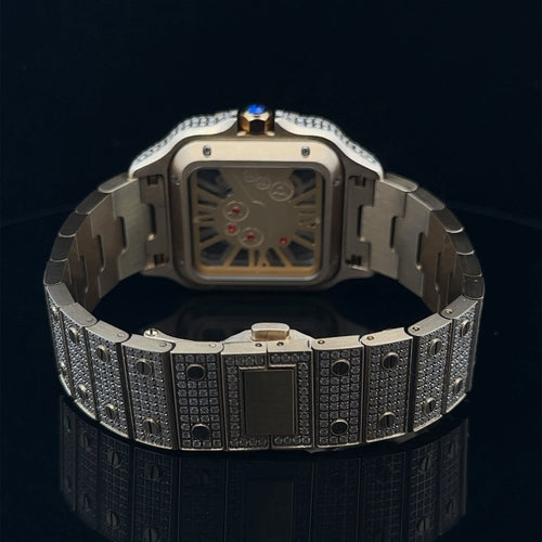 Enigma Steel Yellow Gold Moissanite Watch