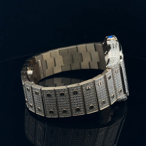 Enigma Steel Yellow Gold Moissanite Watch